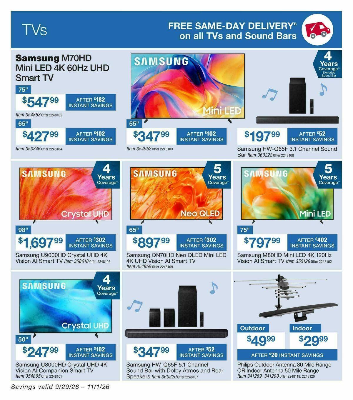 BJ's Wholesale Club Weekly Ad from September 29