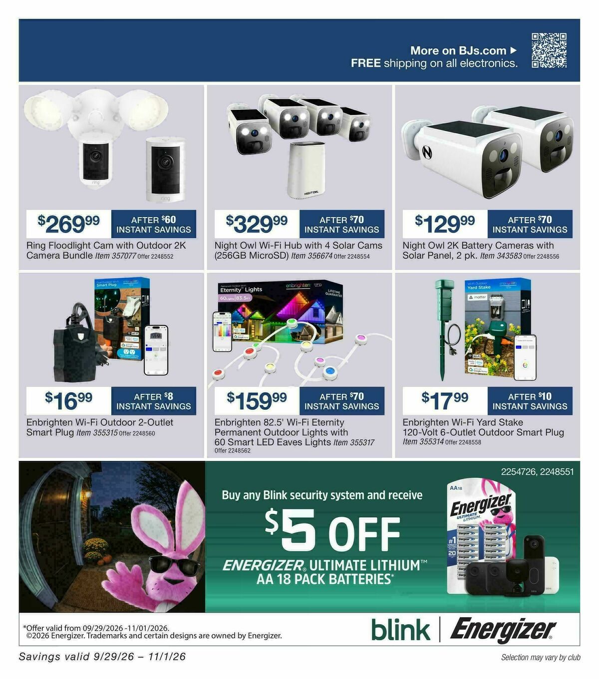 BJ's Wholesale Club Weekly Ad from September 29
