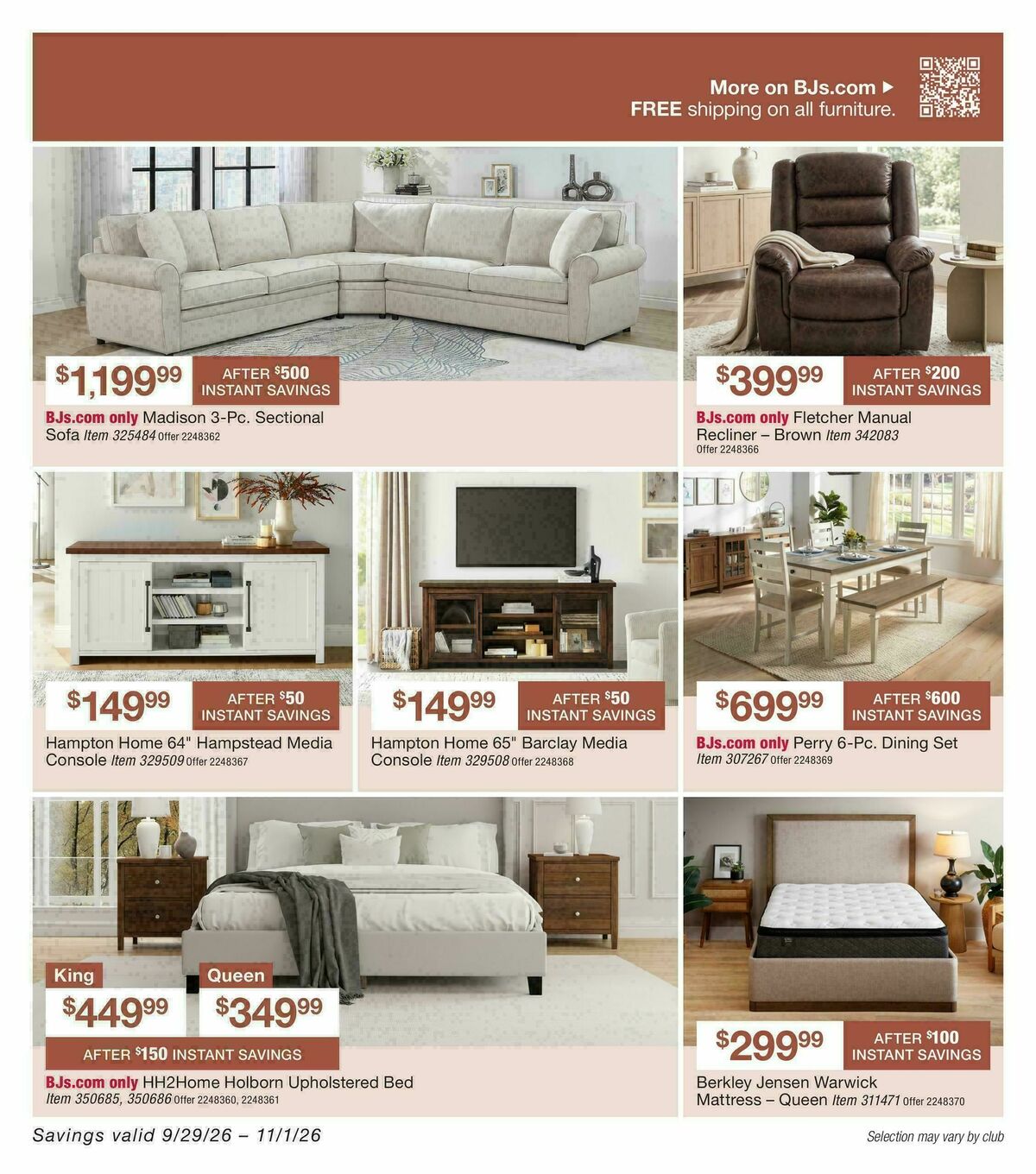 BJ's Wholesale Club Weekly Ad from September 29