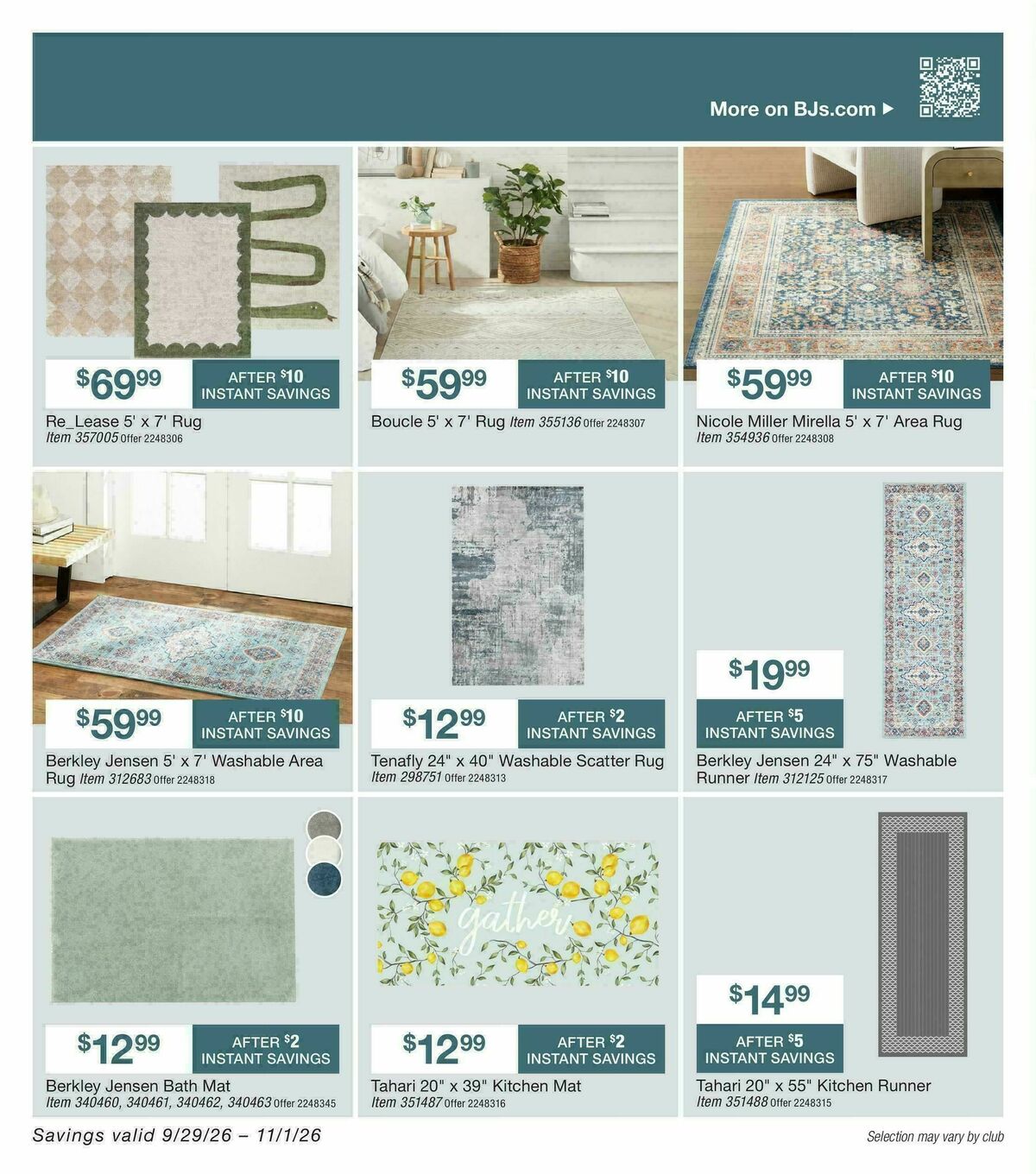 BJ's Wholesale Club Weekly Ad from September 29