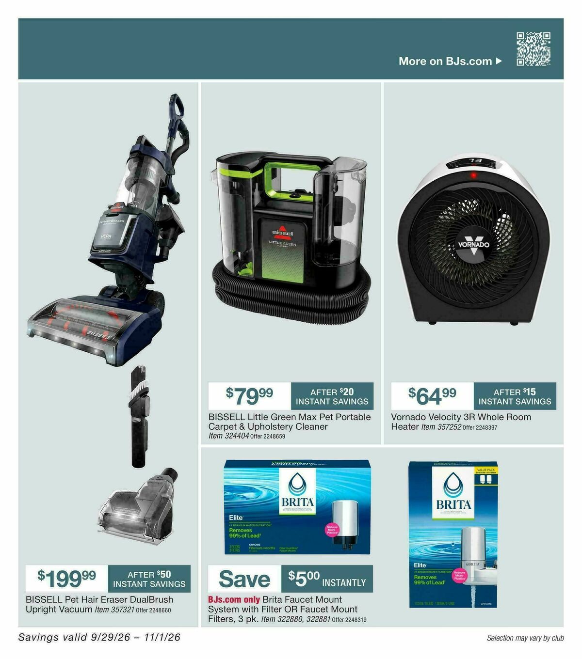 BJ's Wholesale Club Weekly Ad from September 29