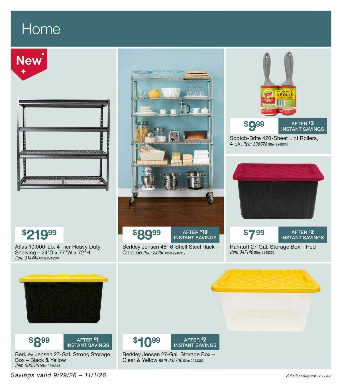 BJ's Wholesale Club Weekly Ad from September 29