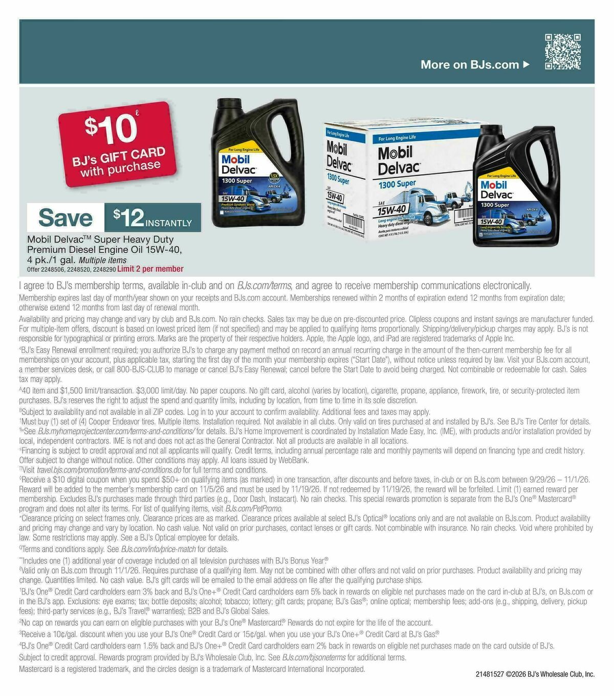 BJ's Wholesale Club Weekly Ad from September 29
