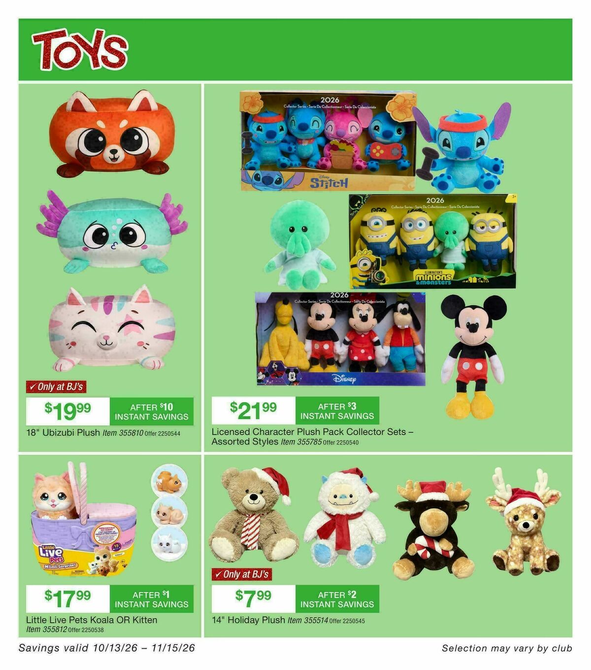 BJ's Wholesale Club Weekly Ad from October 13