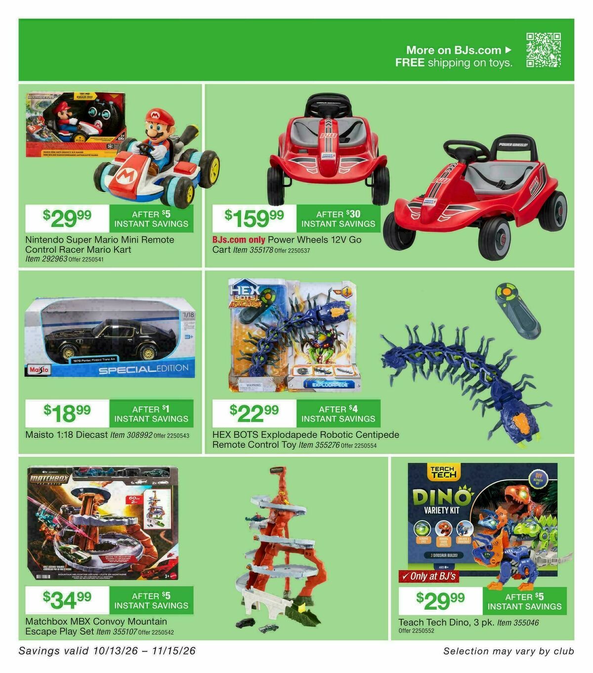 BJ's Wholesale Club Weekly Ad from October 13