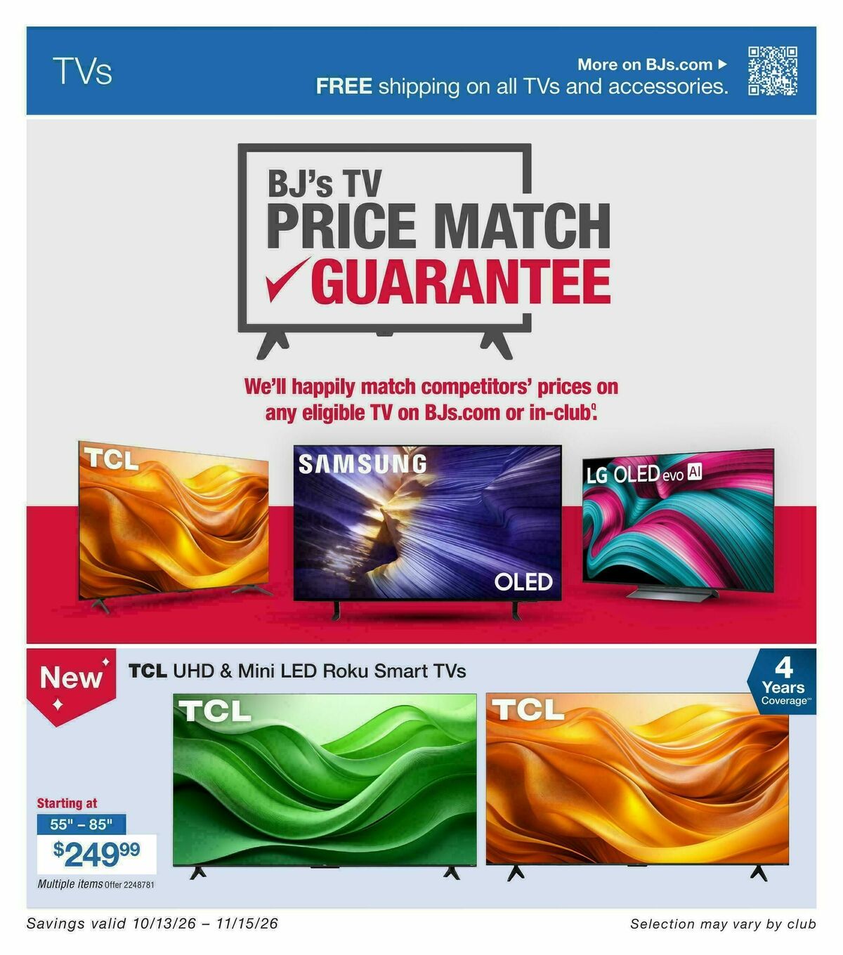 BJ's Wholesale Club Weekly Ad from October 13