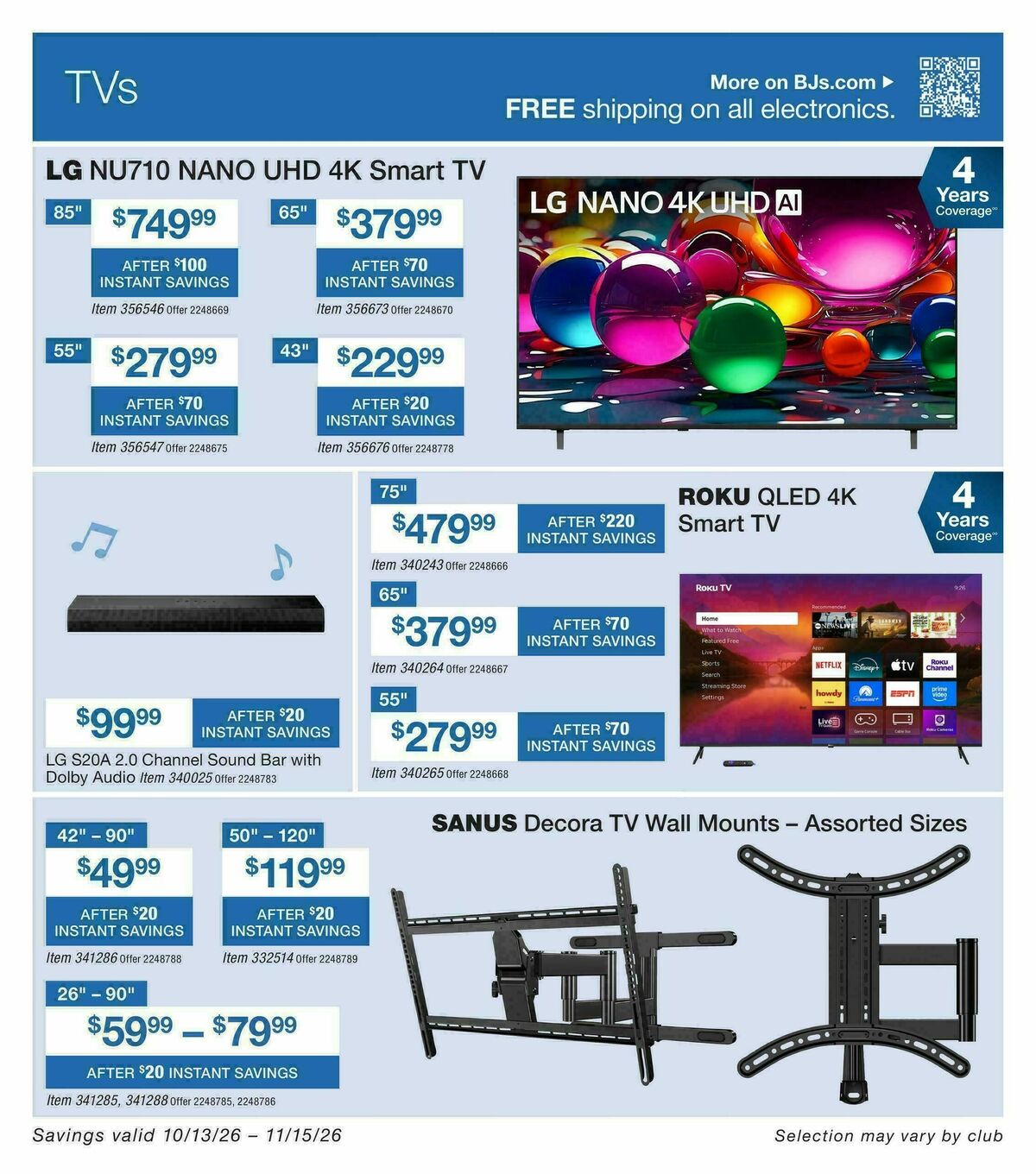 BJ's Wholesale Club Weekly Ad from October 13