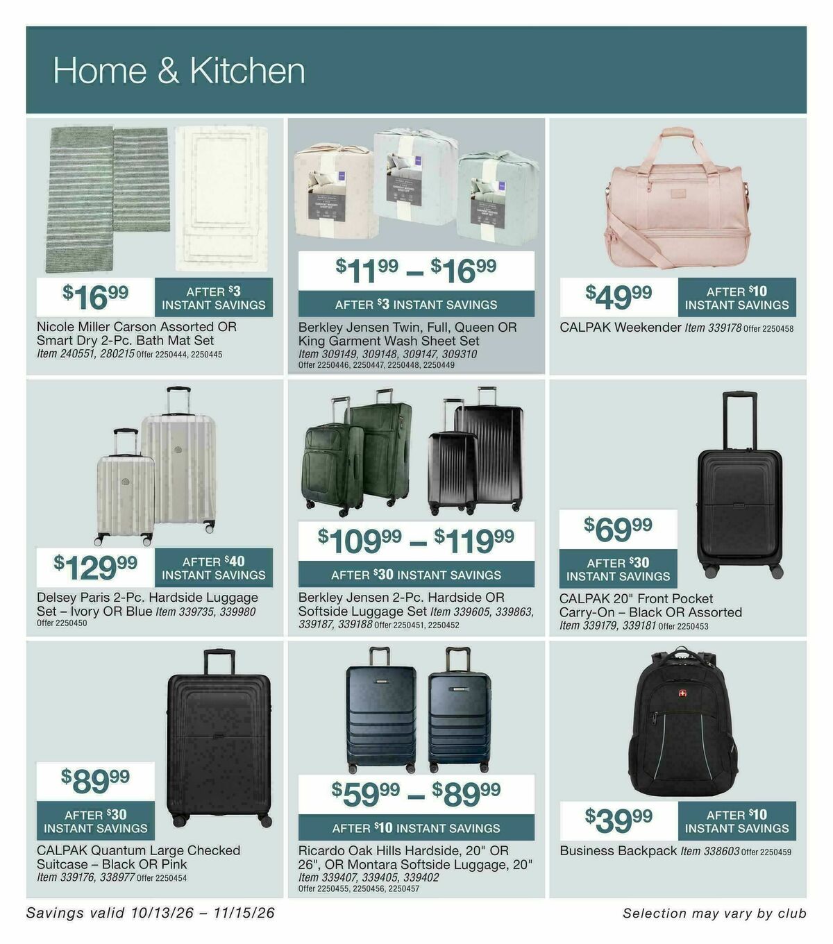 BJ's Wholesale Club Weekly Ad from October 13