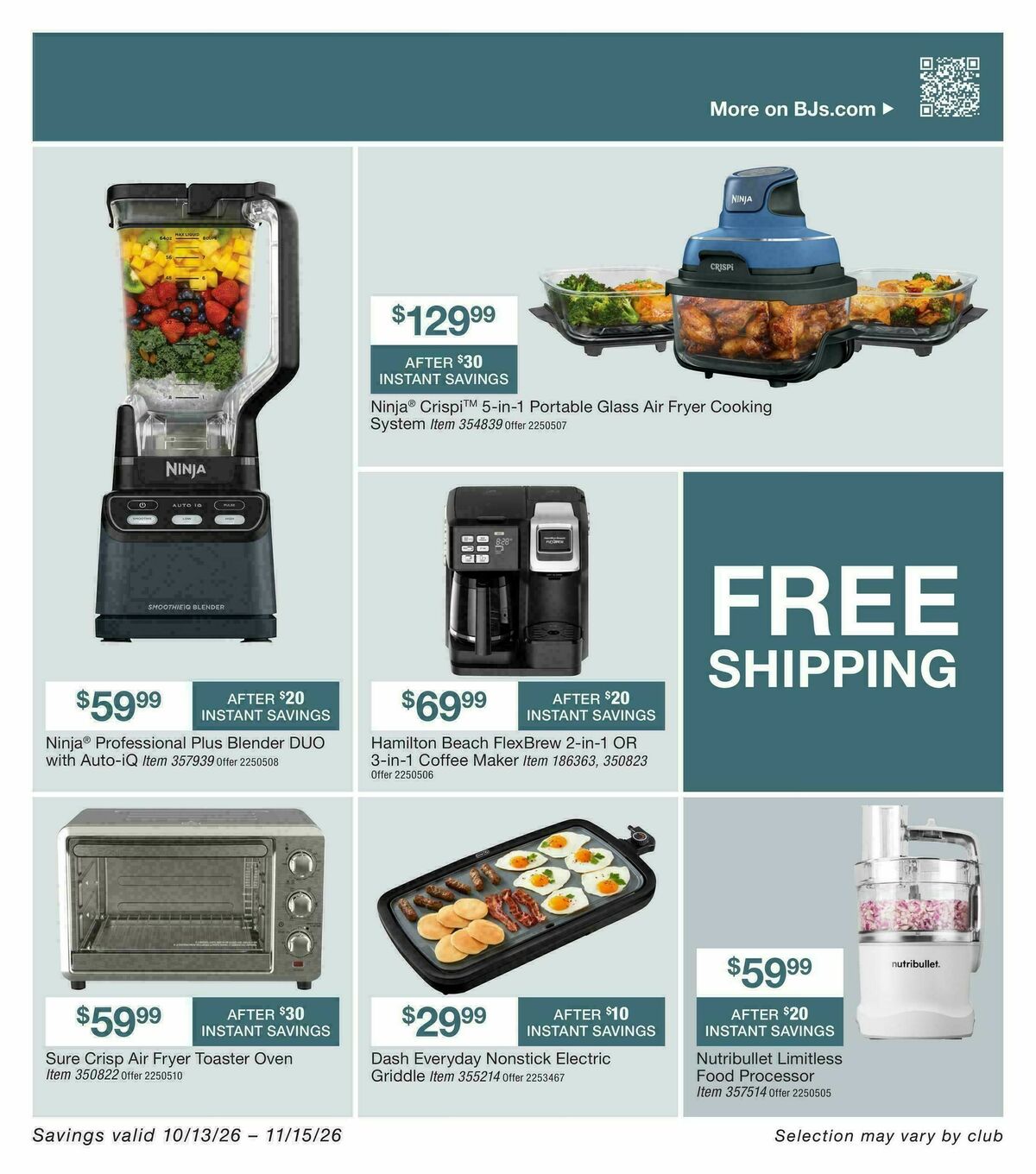 BJ's Wholesale Club Weekly Ad from October 13