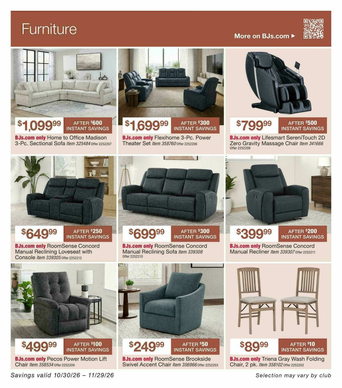 BJ's Wholesale Club Weekly Ad from October 30