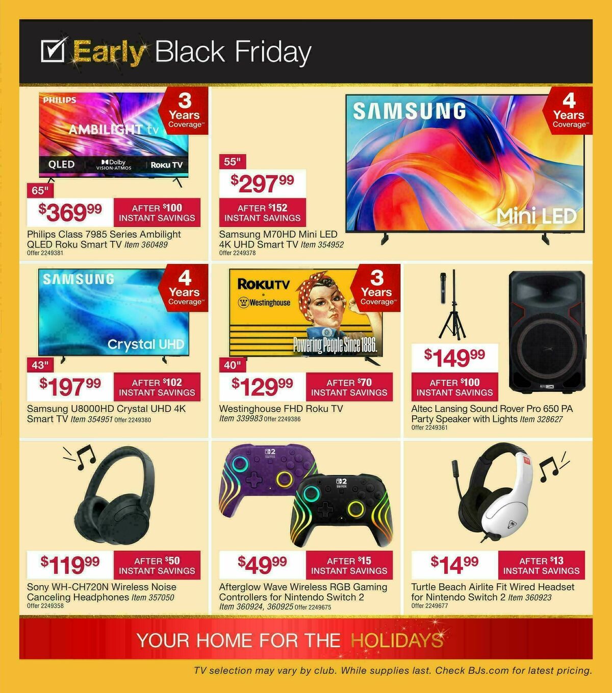 BJ's Wholesale Club Weekly Ad from October 30