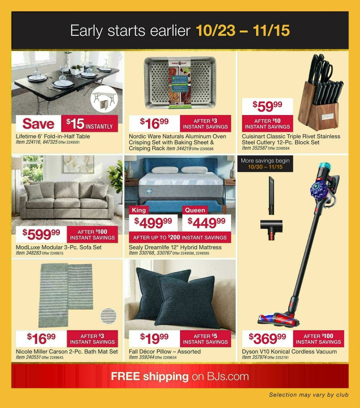 BJ's Wholesale Club Weekly Ad from October 30