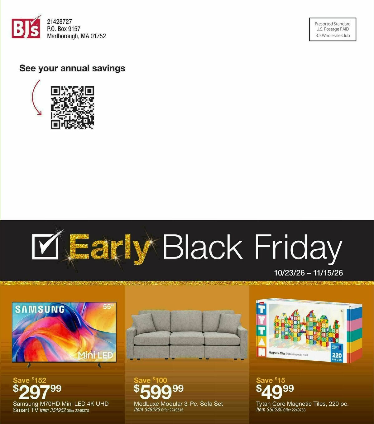 BJ's Wholesale Club Weekly Ad from October 30