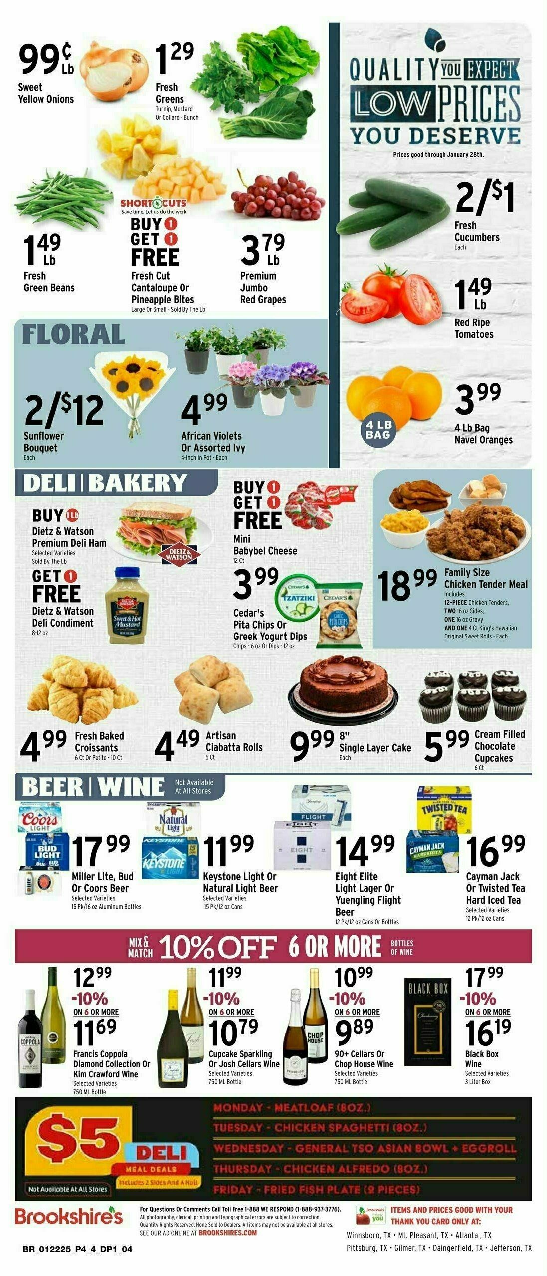 Brookshire's US Weekly Ad from January 22