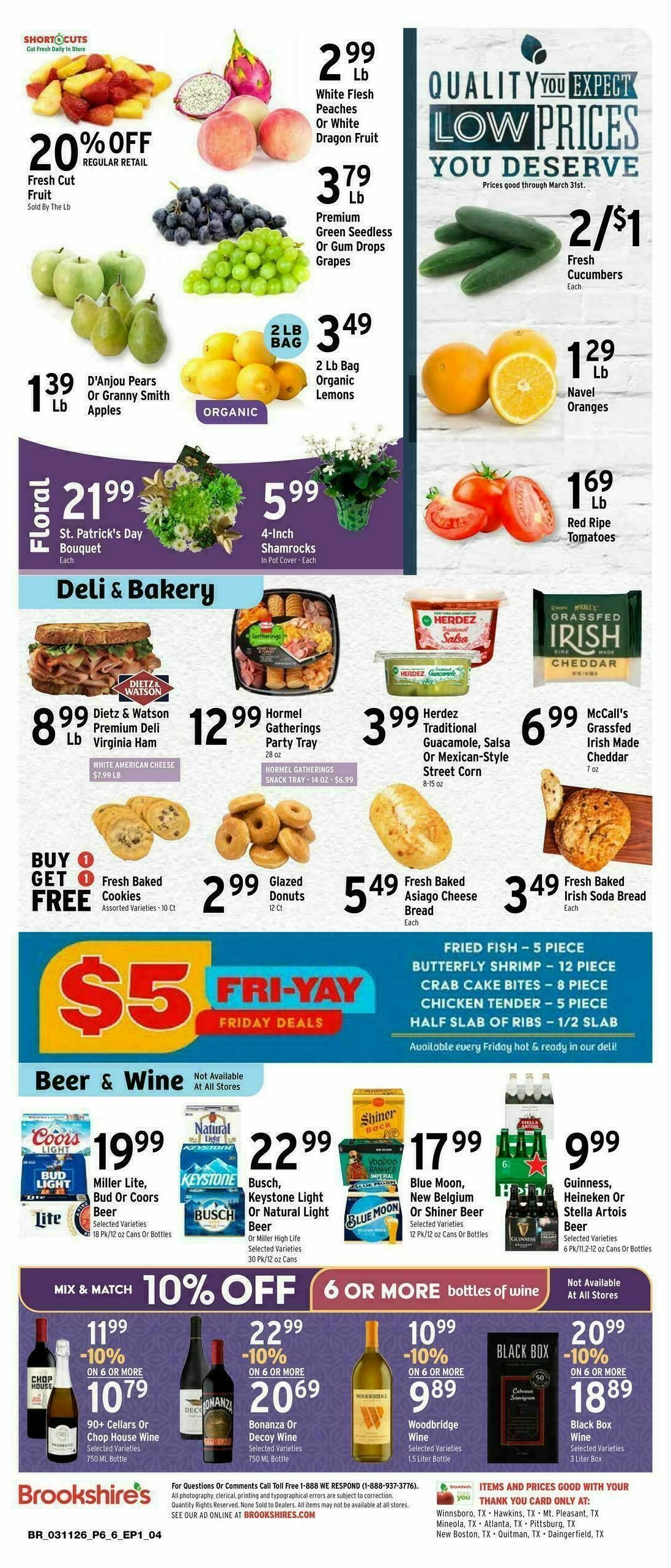 Brookshire's US Weekly Ad from March 11