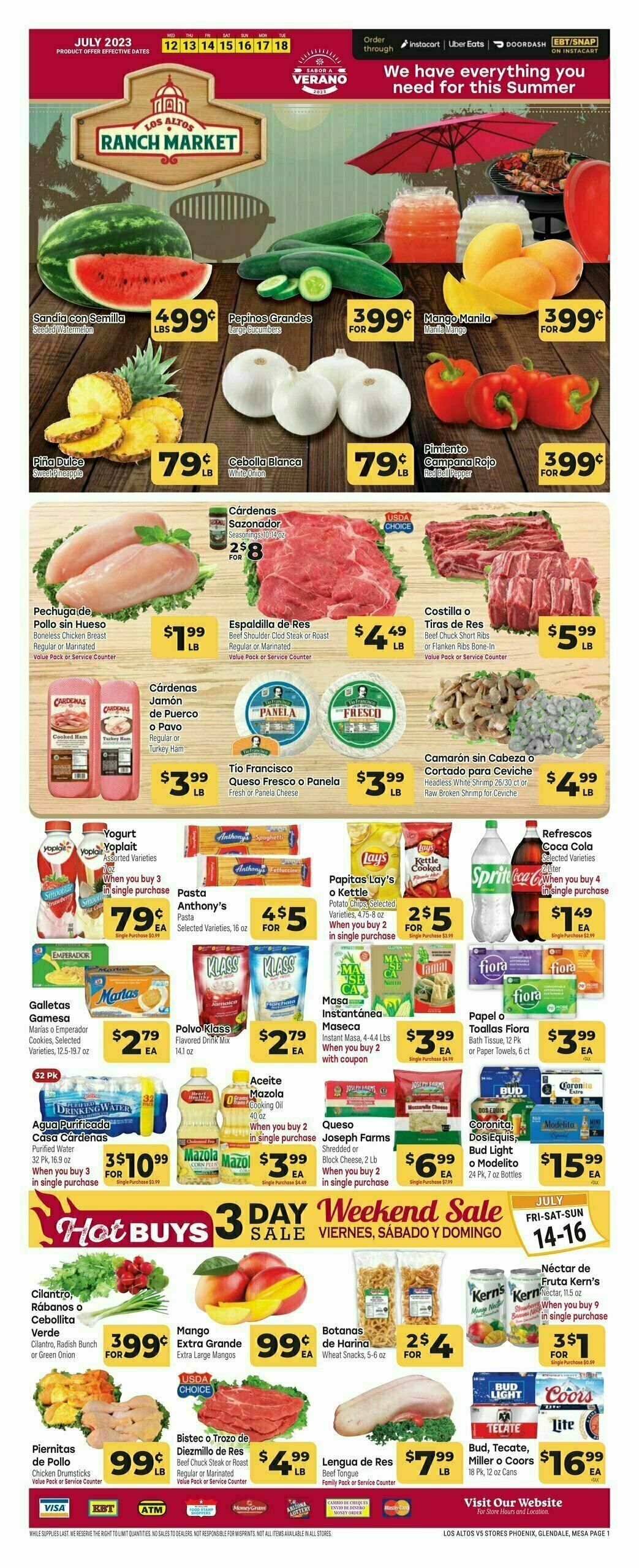 Cardenas Market Weekly Ad from July 12