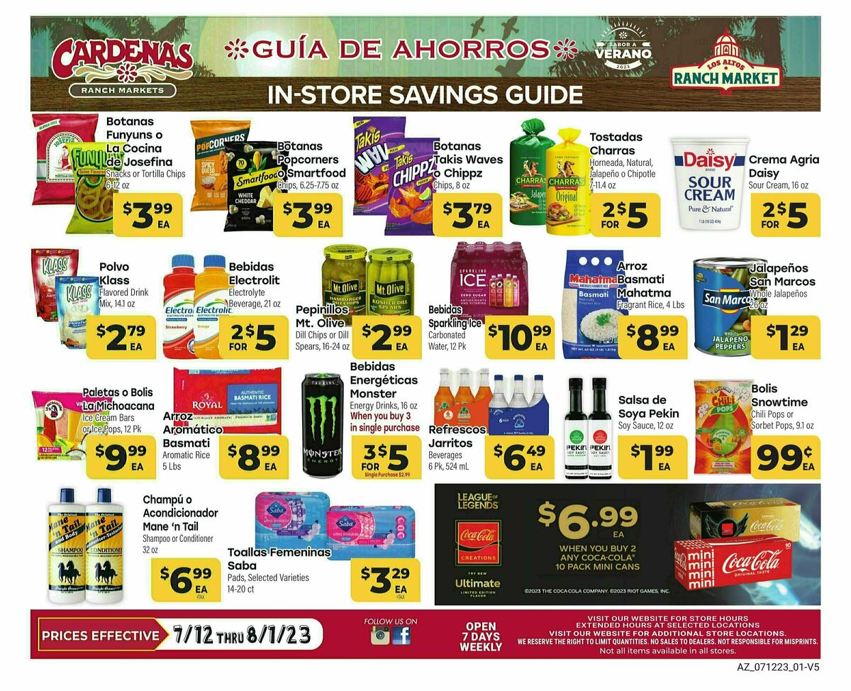Cardenas Market Weekly Ad from July 12
