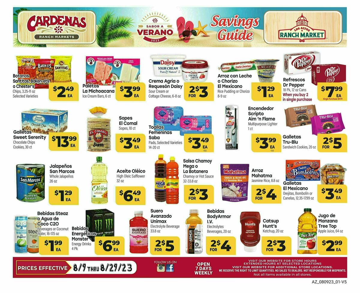Cardenas Market Monthly Savings Guide Weekly Ad from August 9