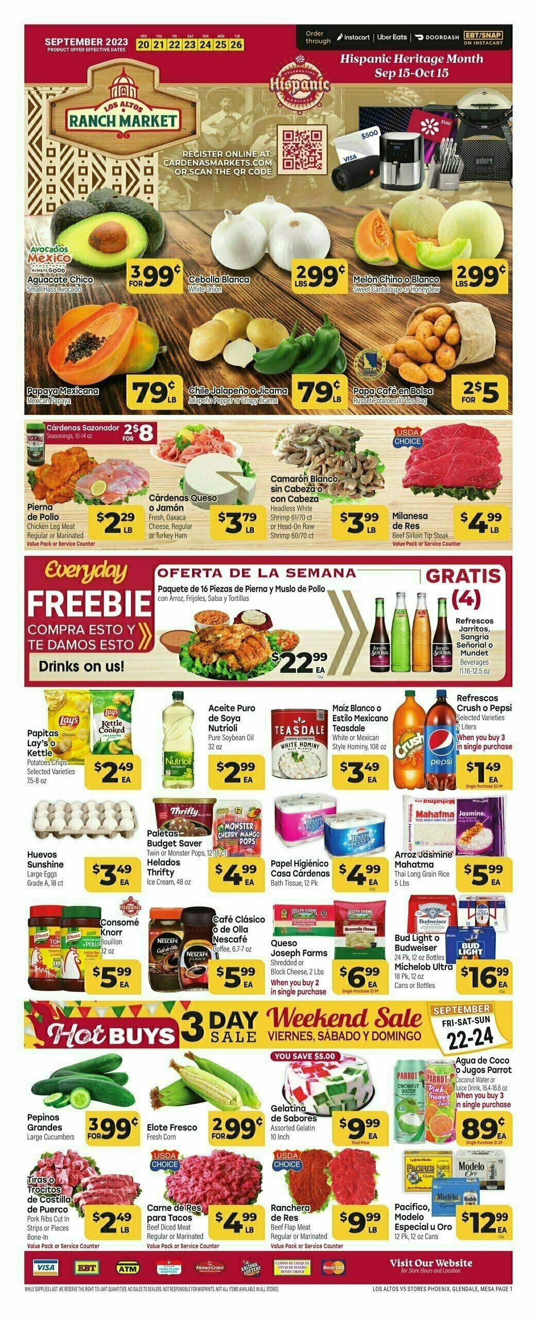 Cardenas Market Weekly Ad from September 20