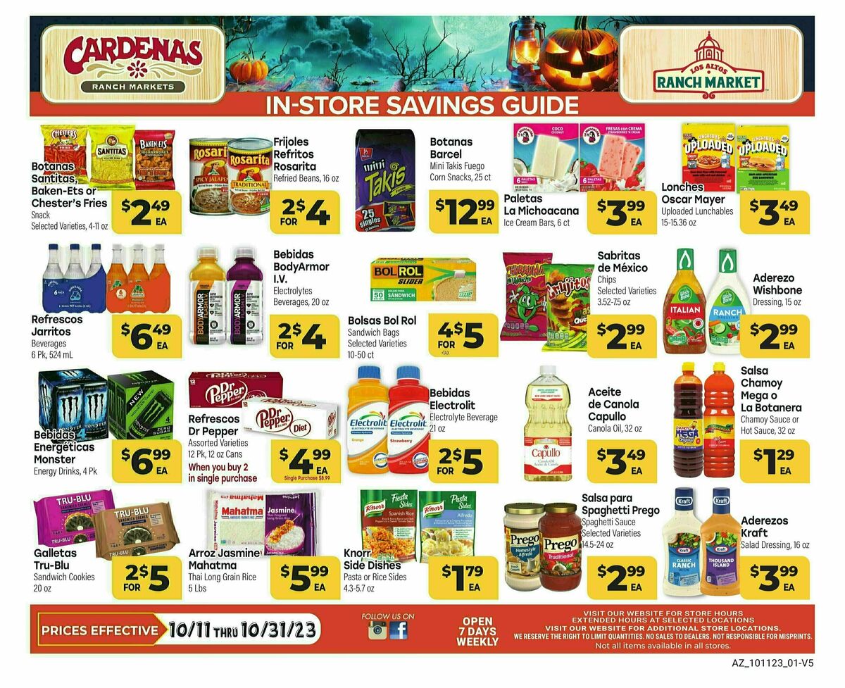 Cardenas Market Weekly Ad from October 11