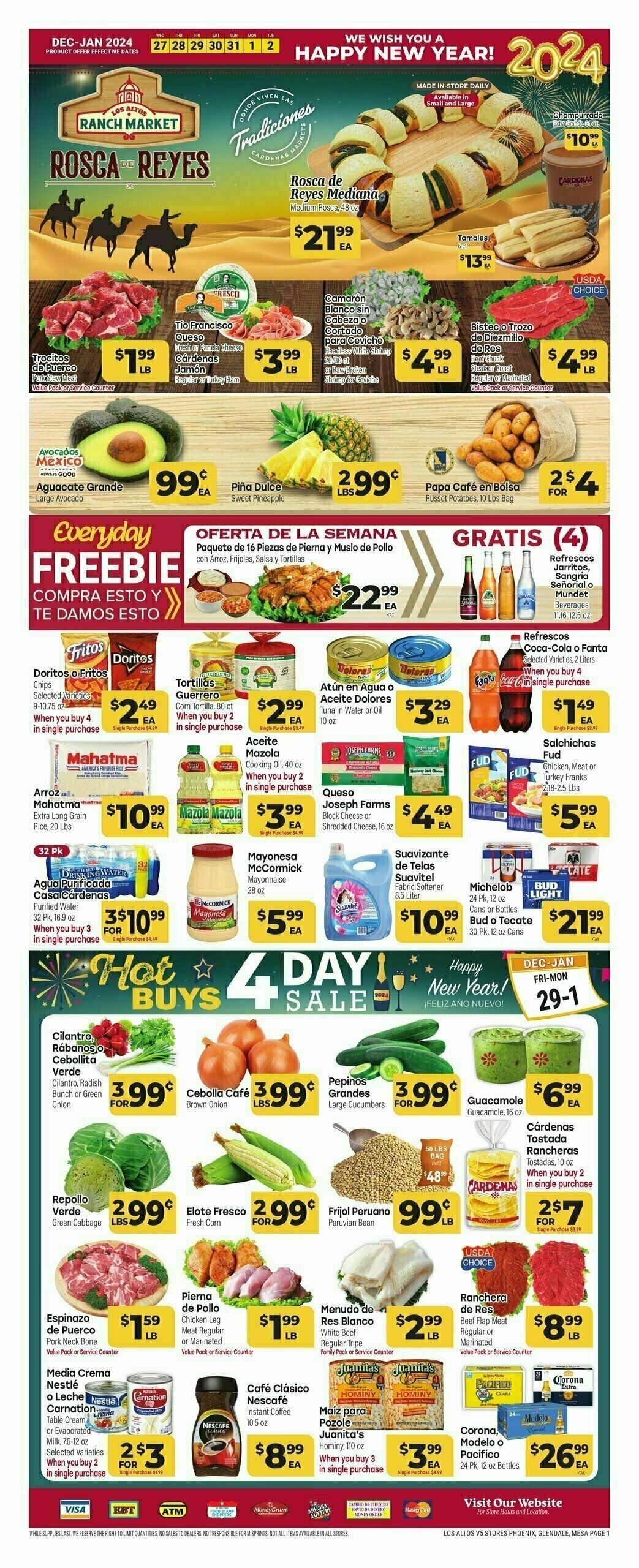 Cardenas Market Weekly Ad from December 27
