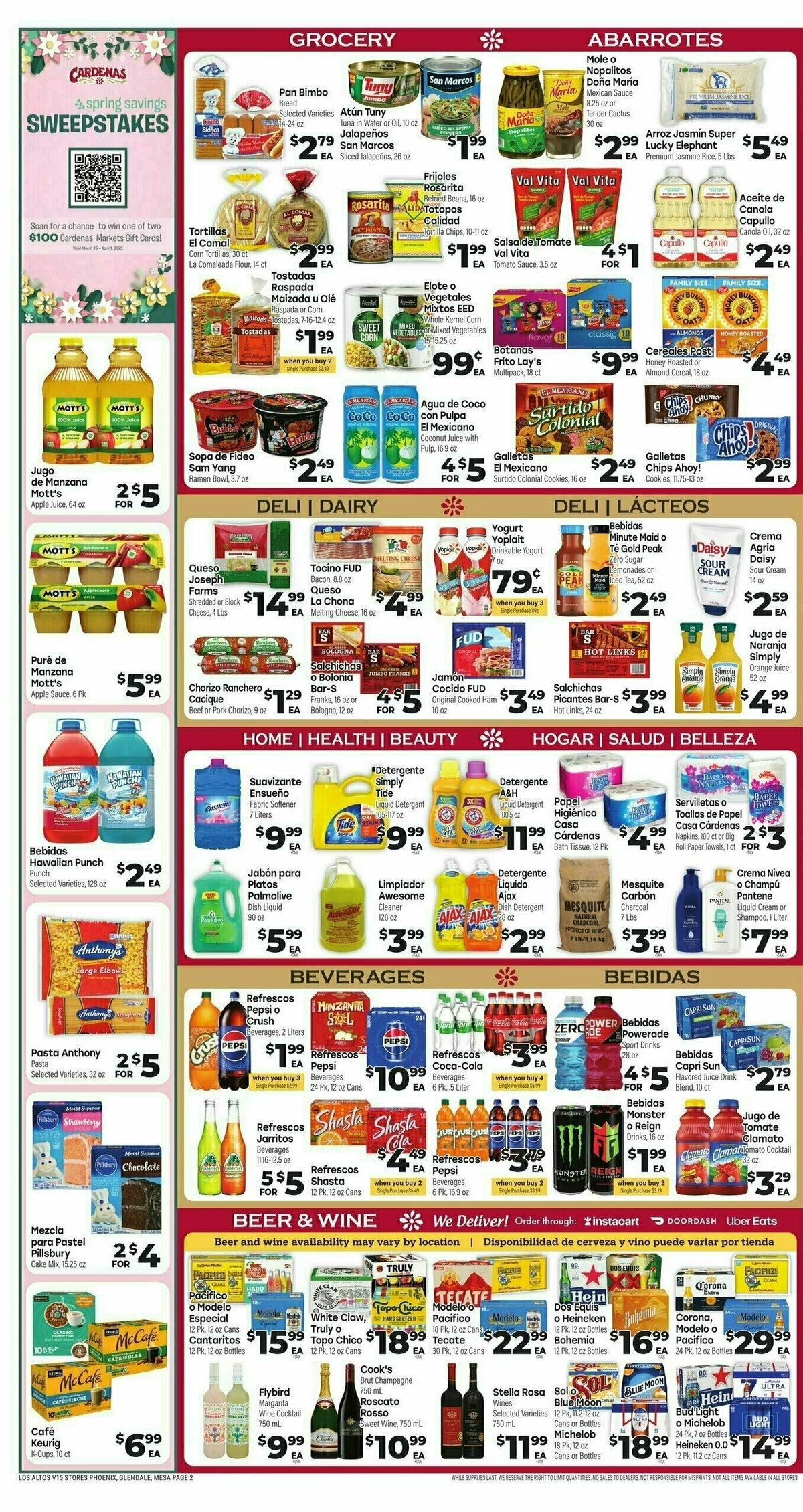Cardenas Market Weekly Ad from March 26