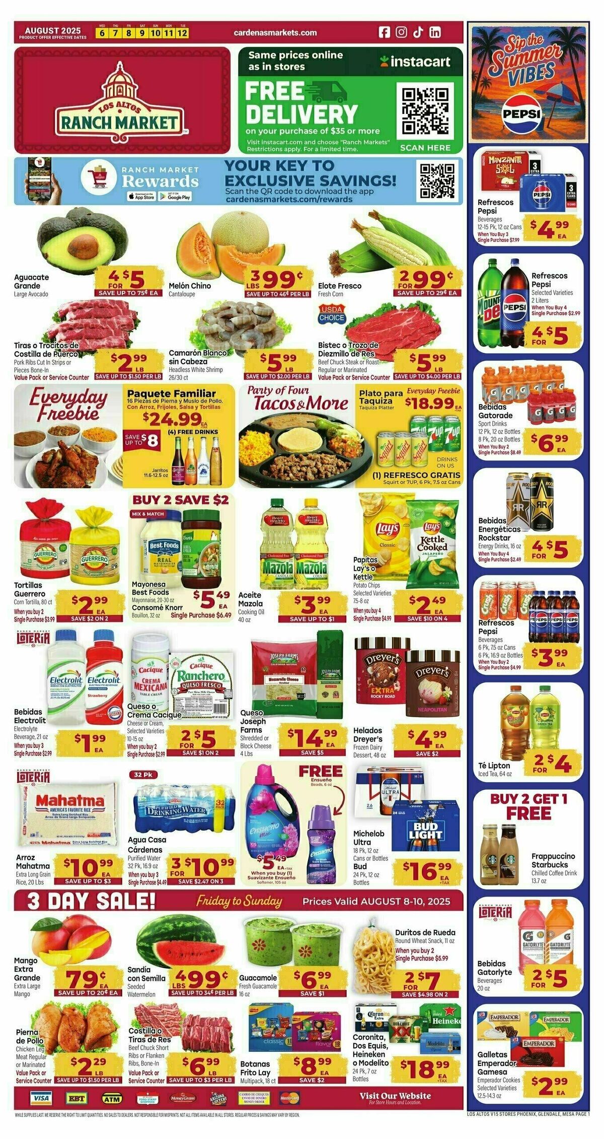 Cardenas Market Weekly Ad from August 6