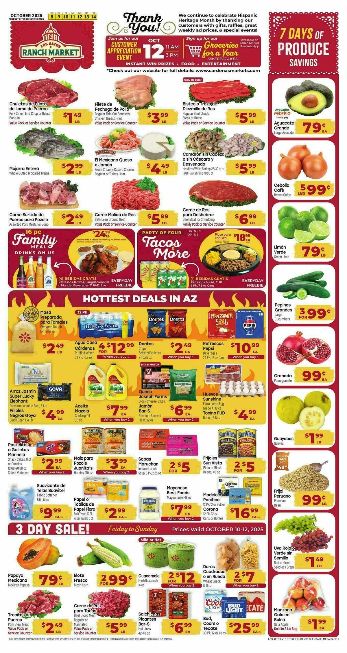 Cardenas Market Weekly Ad from October 8