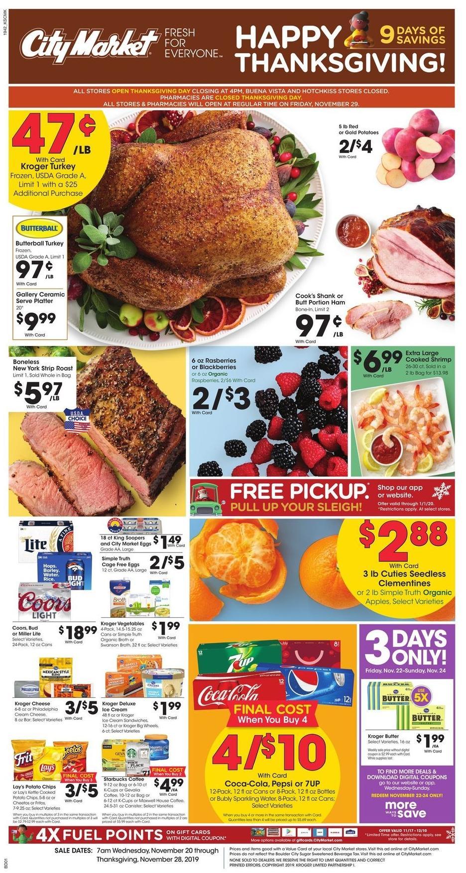 City Market Weekly Ad from November 20