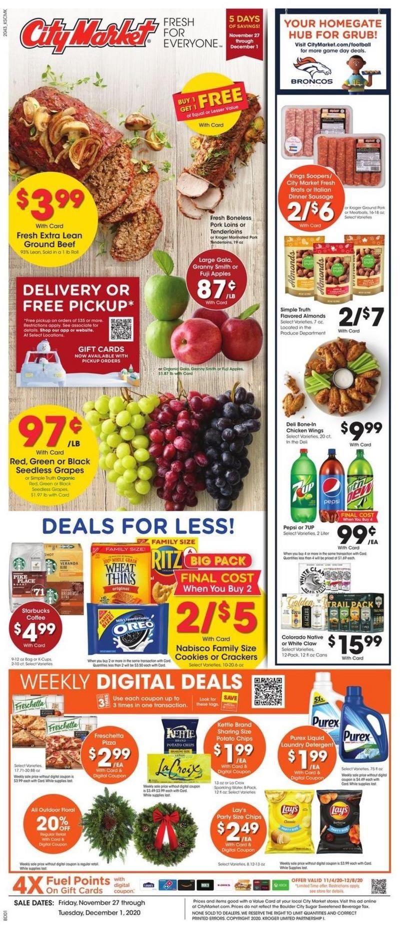 City Market Weekly Ad from November 27