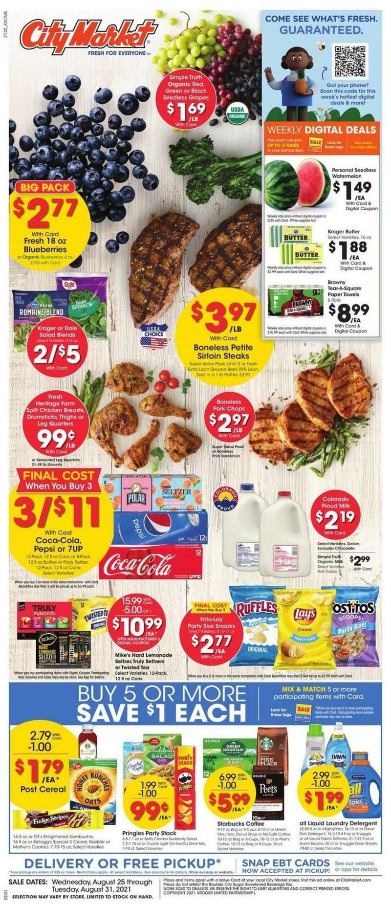 City Market Weekly Ad from August 25