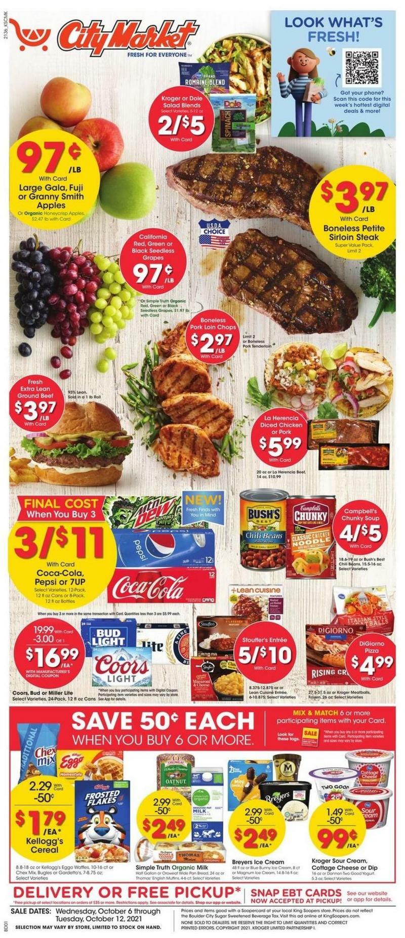 City Market Weekly Ad from October 6
