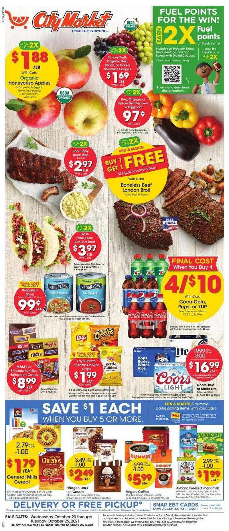 City Market Weekly Ad from October 20