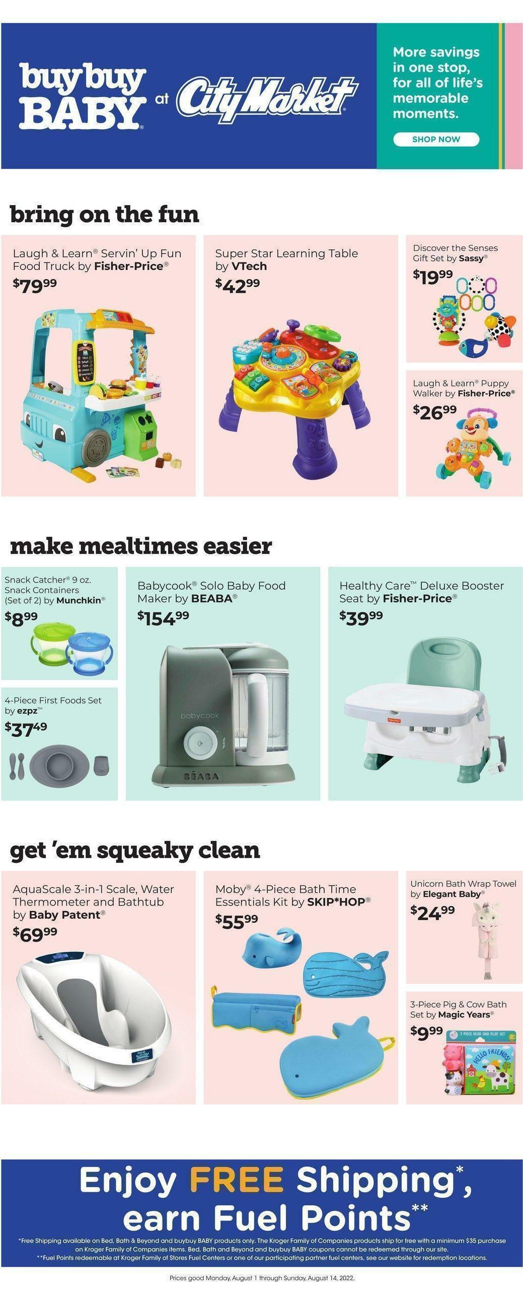 City Market Bed, Bath & Beyond Weekly Ad from August 1