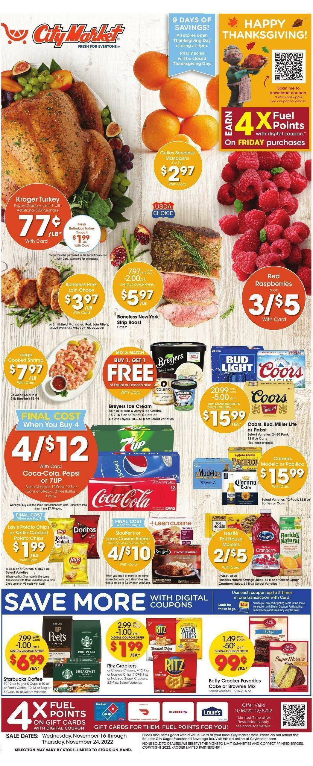 City Market Weekly Ad from November 16
