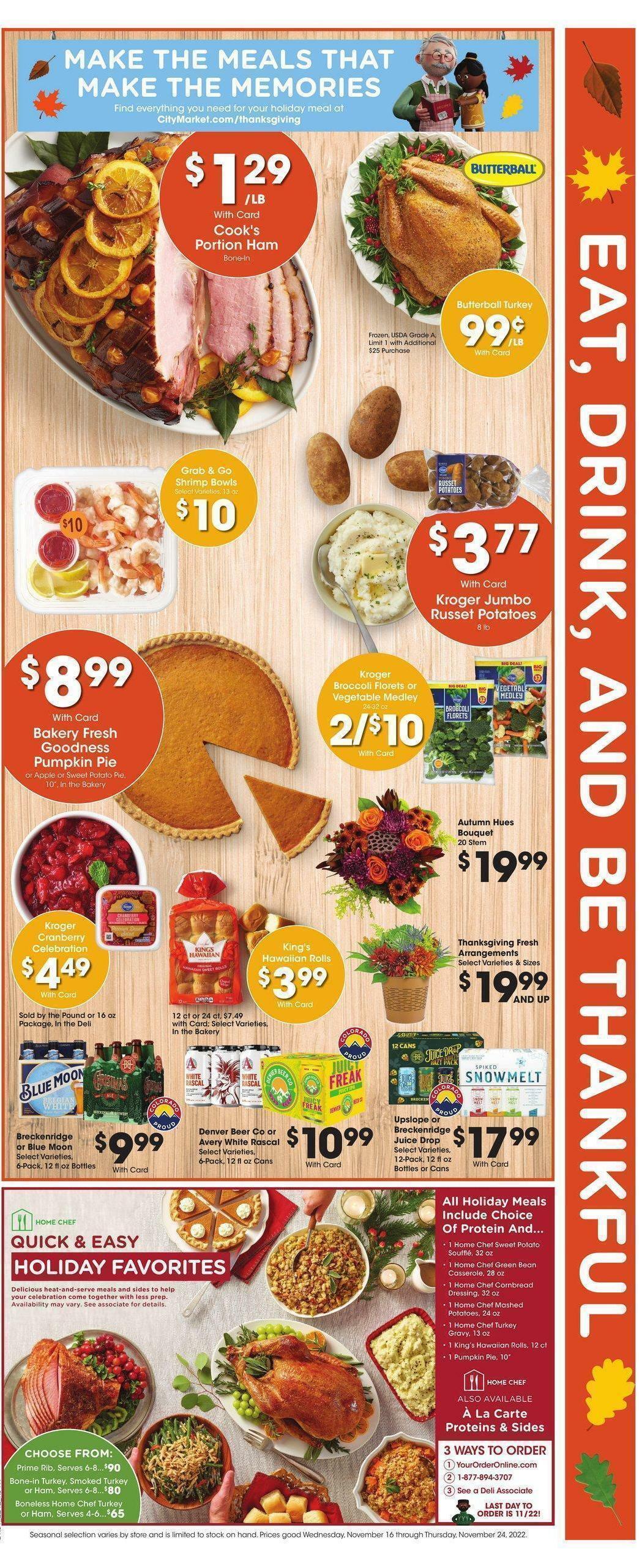 City Market Weekly Ad from November 16