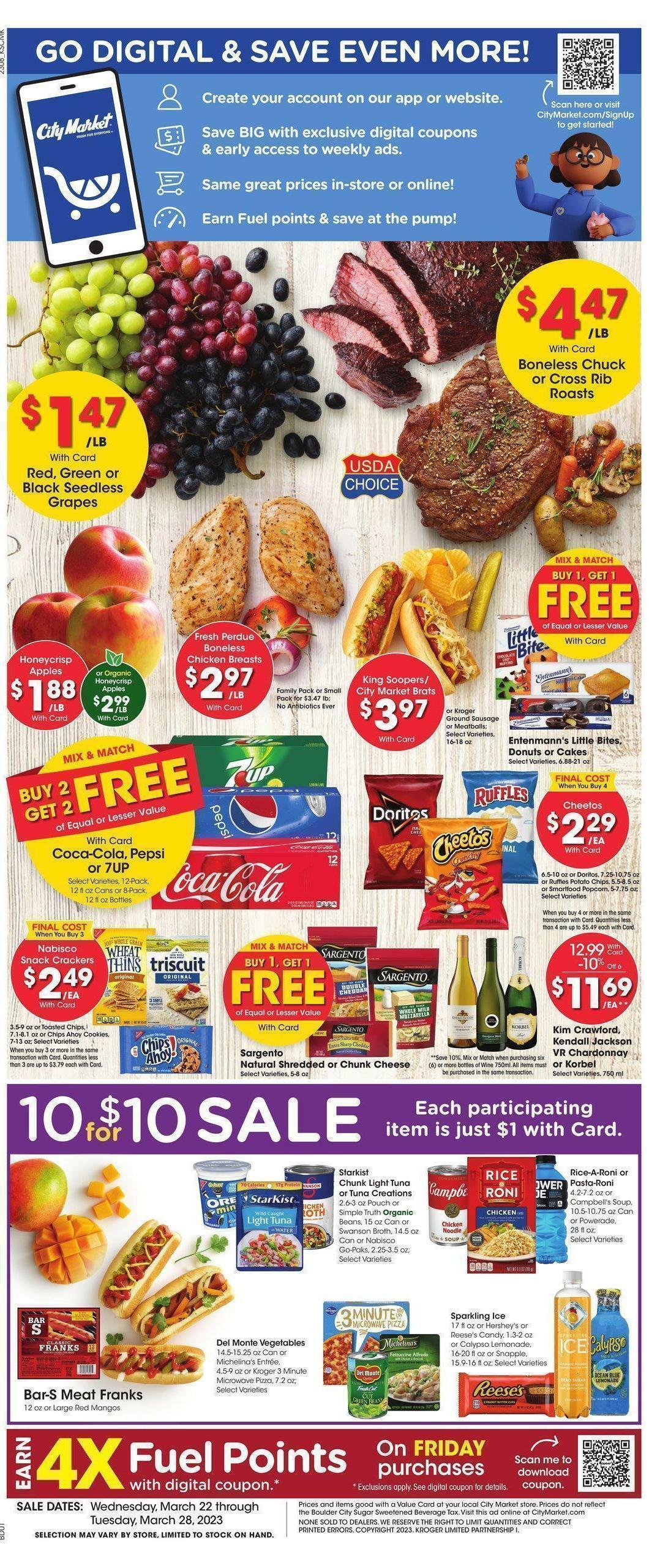 City Market Weekly Ad from March 22