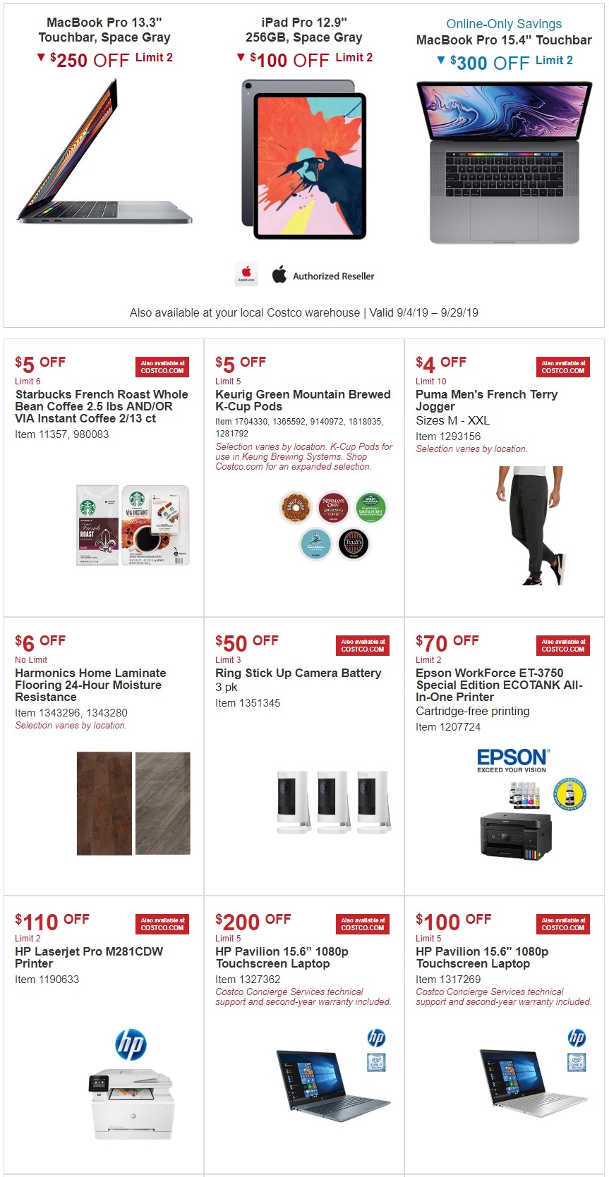 Costco Weekly Ad from September 4