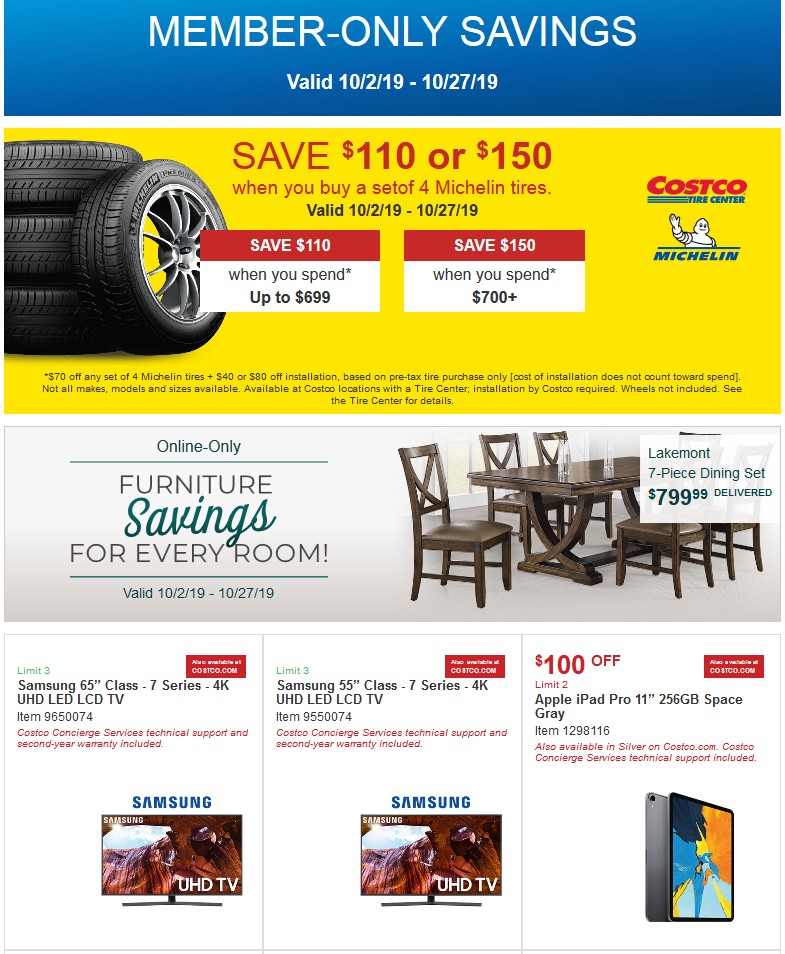 Costco Weekly Ad from October 2
