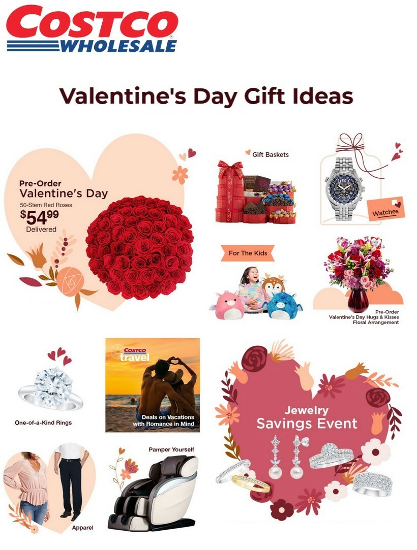 Costco Valentine's Day Gift Ideas Weekly Ad from January 31