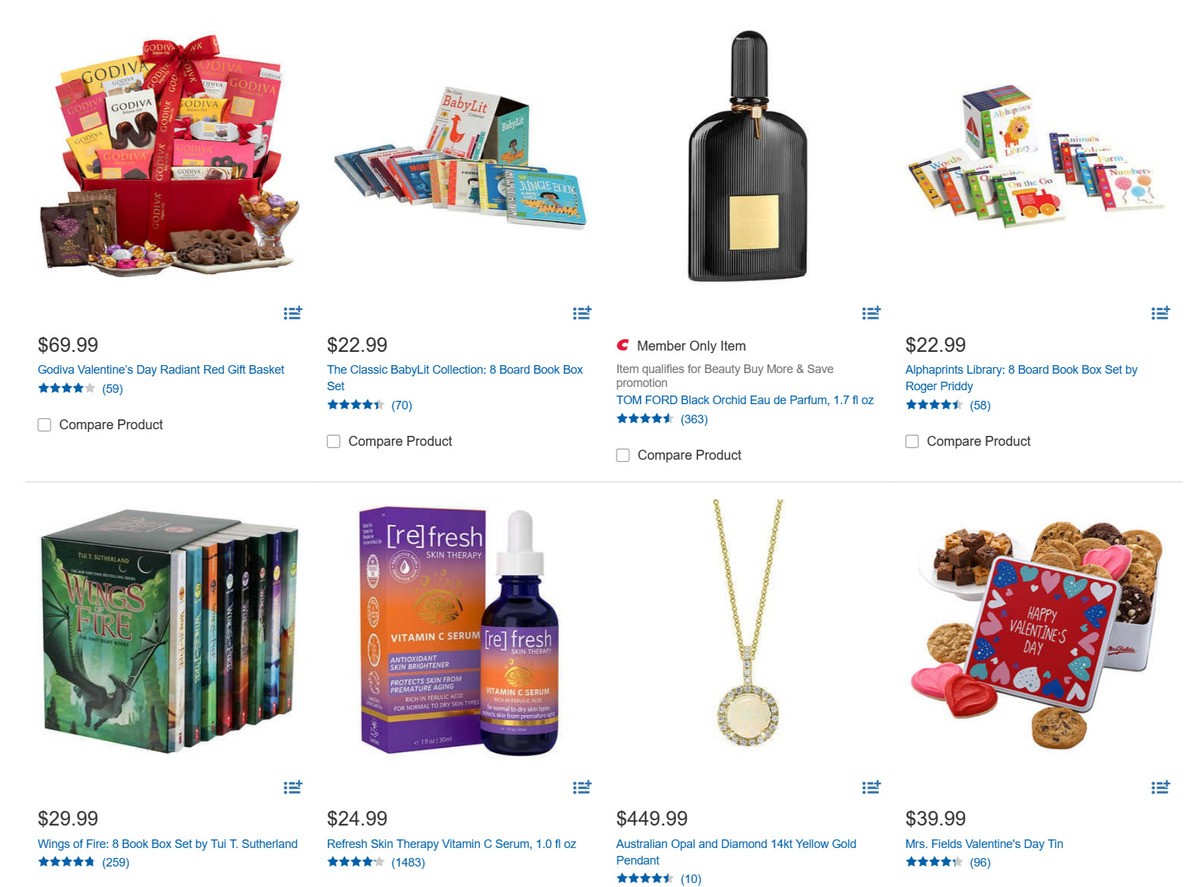 Costco Valentine's Day Gift Ideas Weekly Ad from January 31