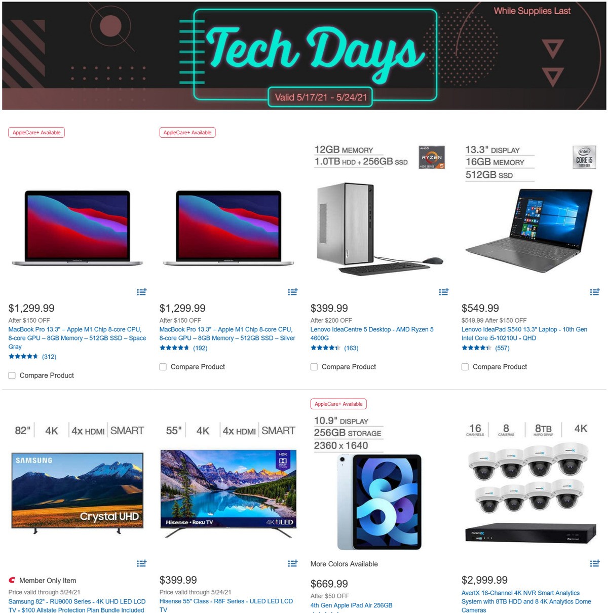 Costco Tech Days Weekly Ad from May 17