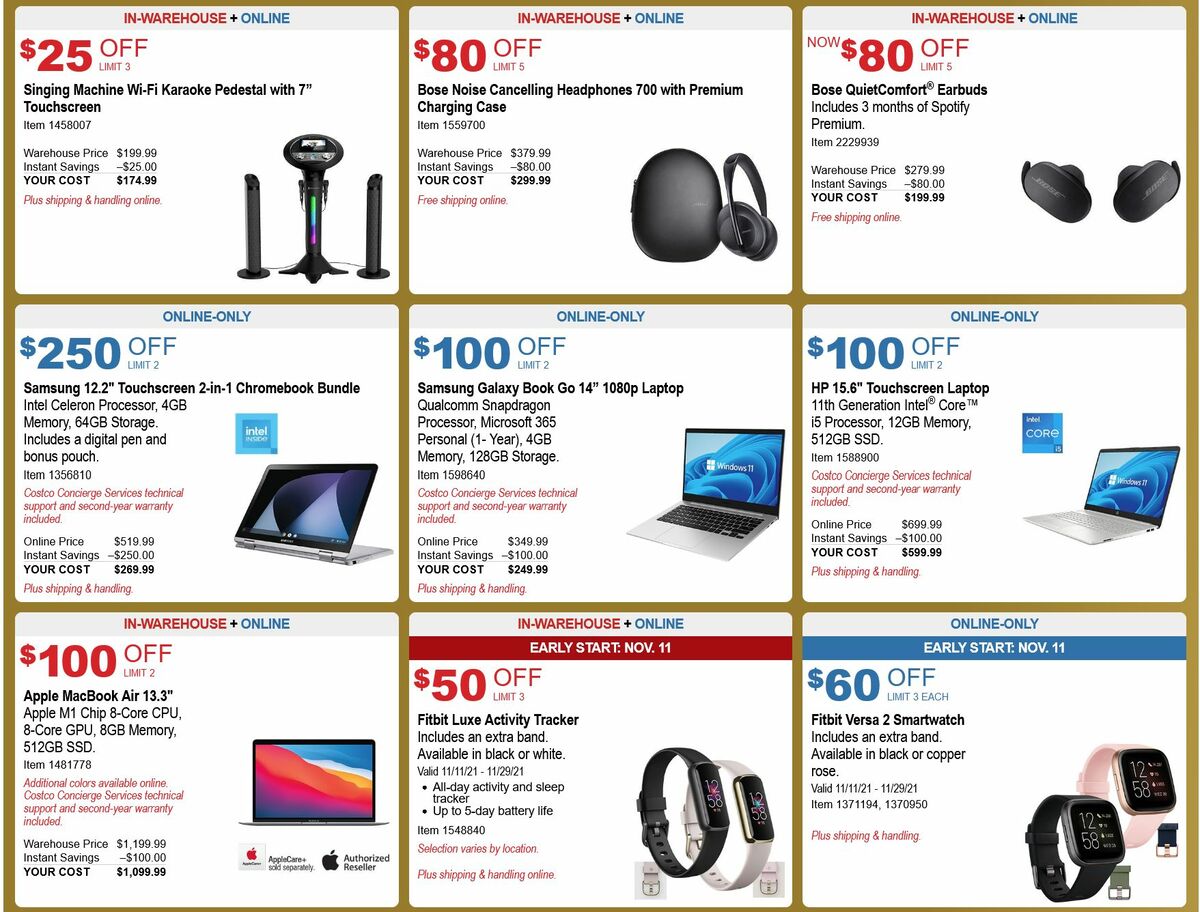 Costco Black Friday Savings Weekly Ad from November 15