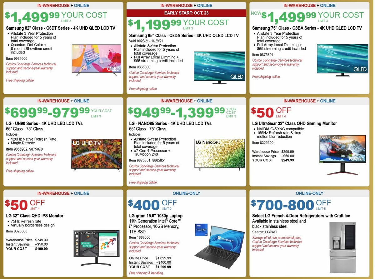 Costco Black Friday Savings Weekly Ad from November 15