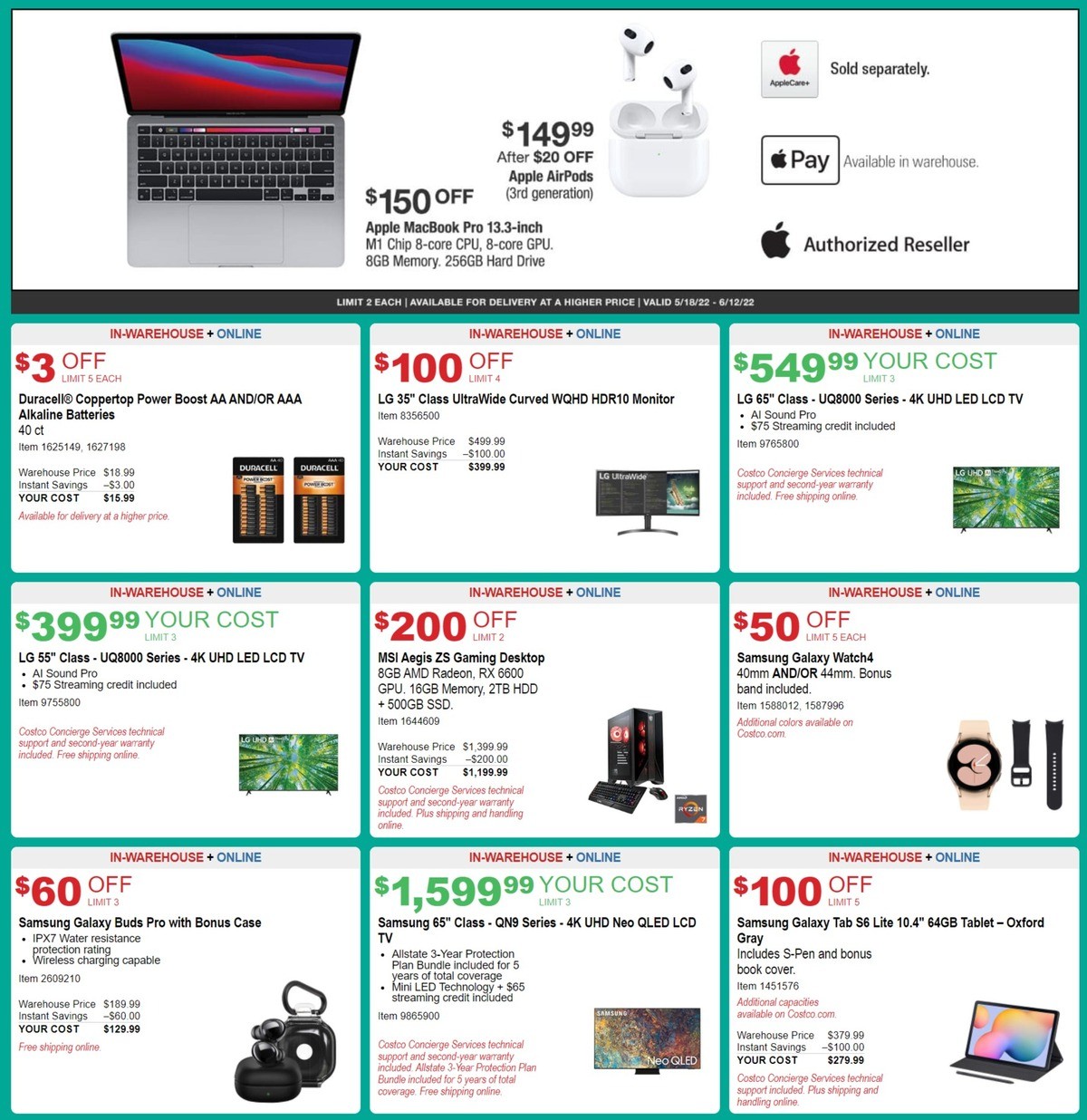 Costco Weekly Ad from May 18