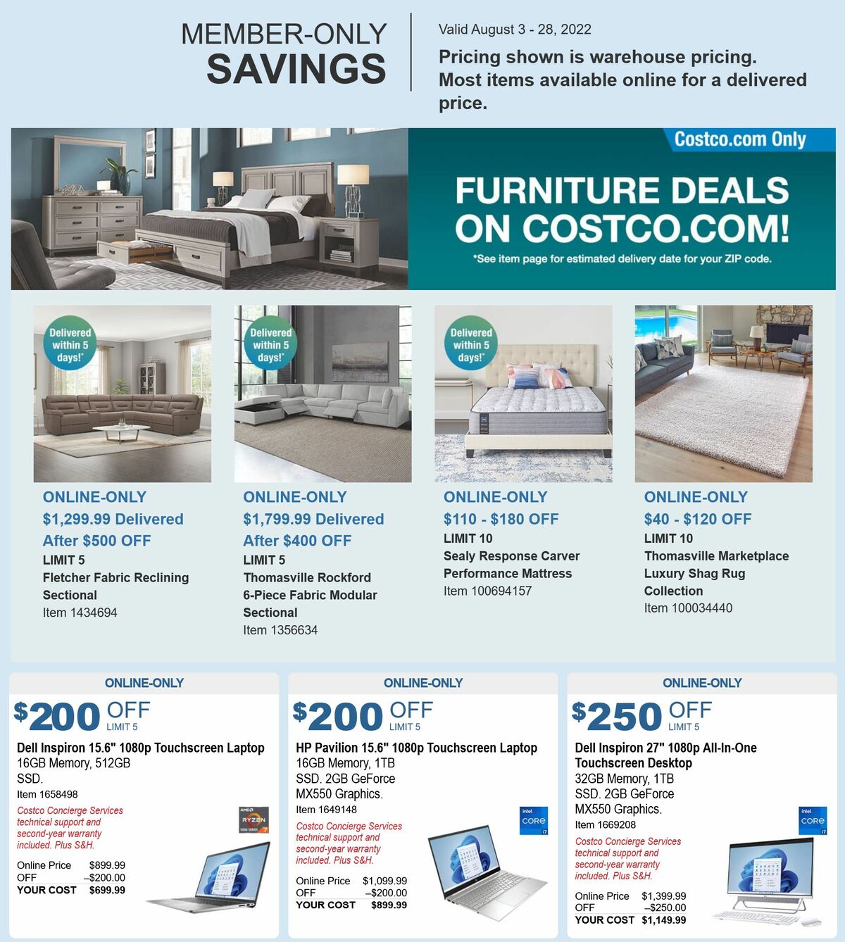 Costco Weekly Ad from August 3