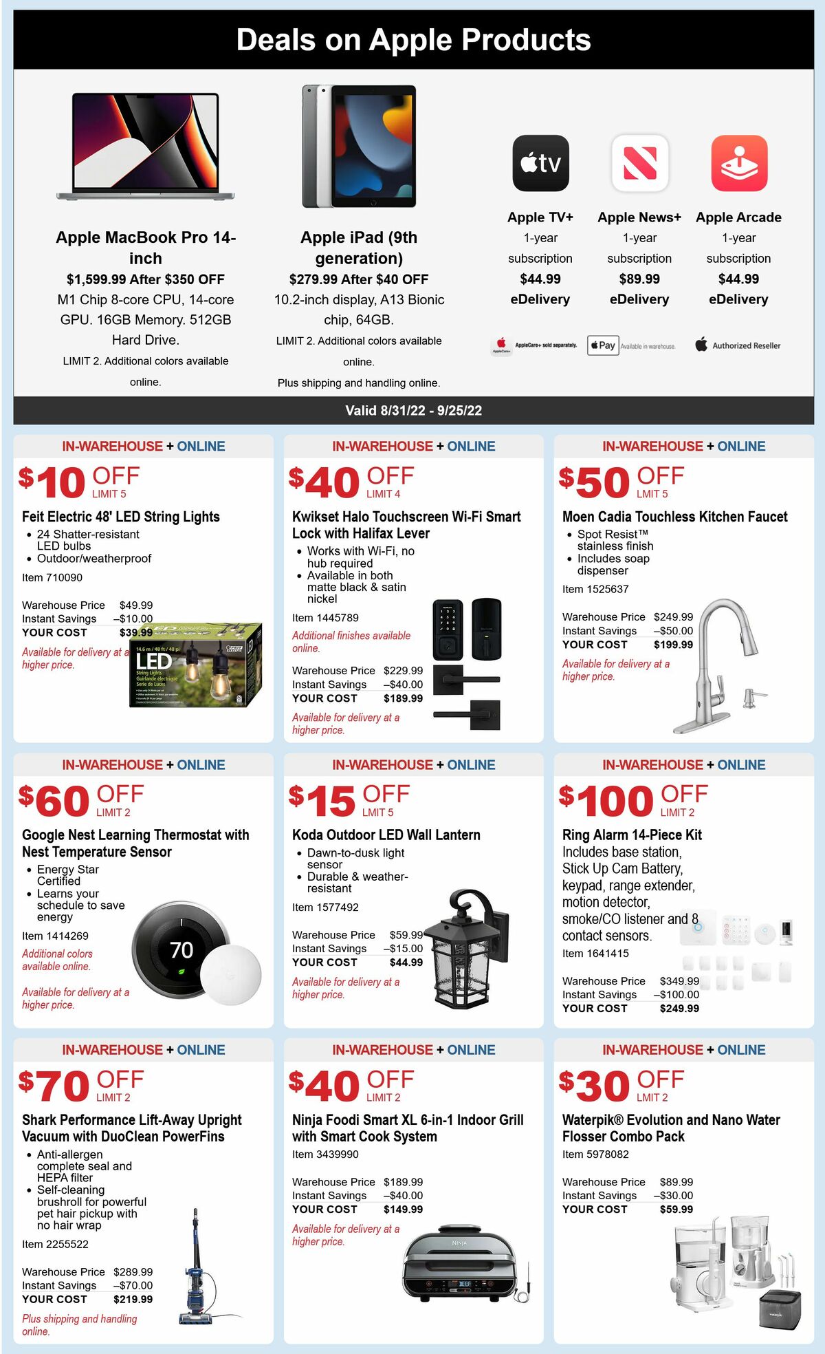 Costco Weekly Ad from August 31