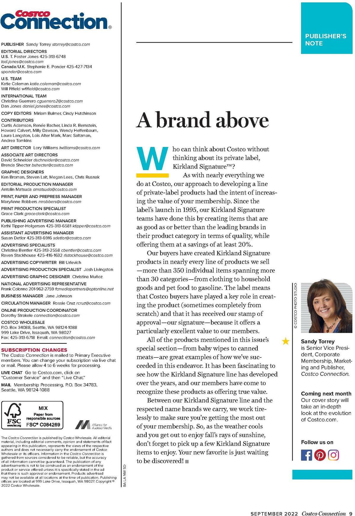 Costco Connection September Weekly Ad from September 1