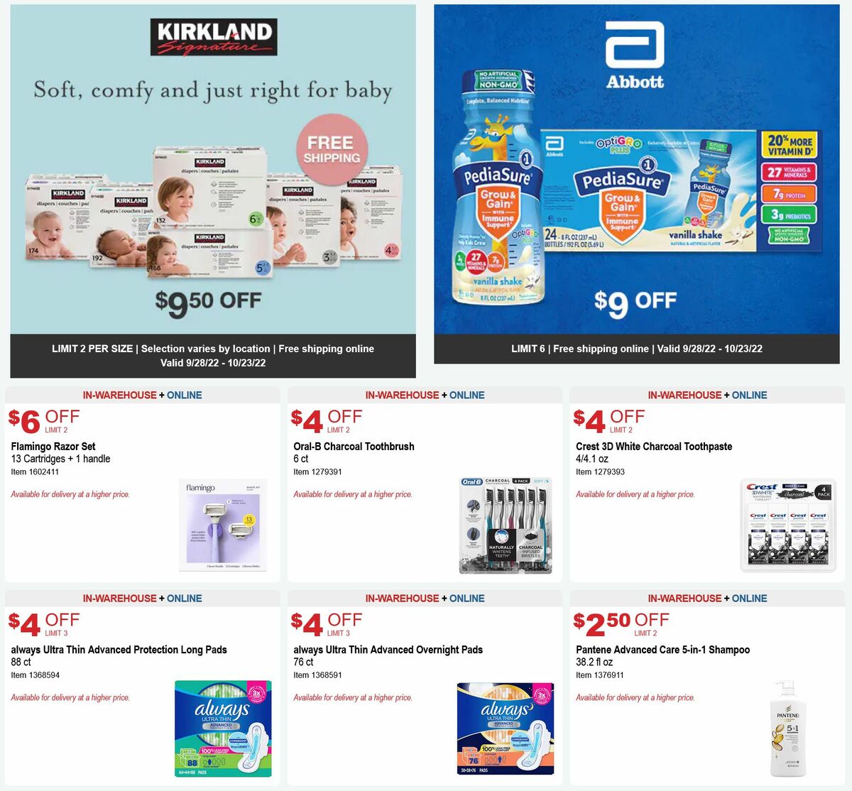 Costco Weekly Ad from September 28