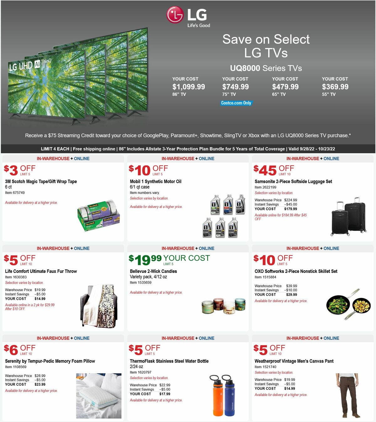 Costco Weekly Ad from September 28
